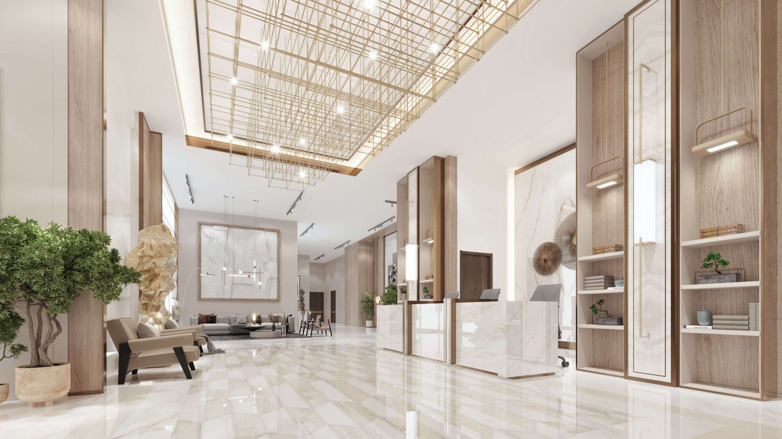 Lobby arrival view