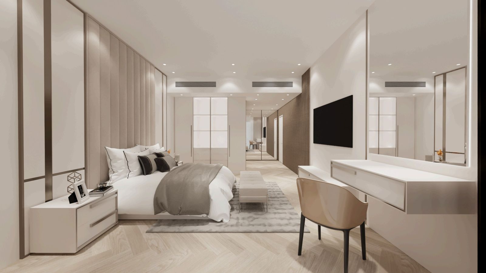 Master bedroom interior design render